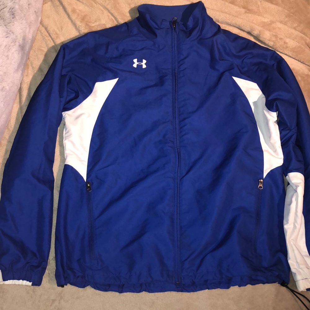 royal blue fleece lined under armour windbreaker